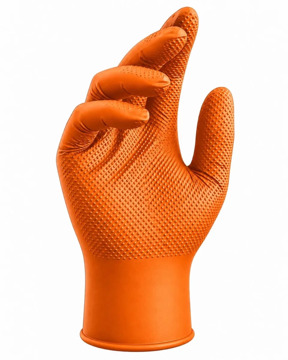 Orange 8mil Nitrile Glove
